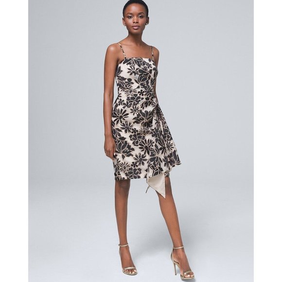 Carmen Marc Valvo Women's Dress 10 Sheath Midi Sleeveless Floral Cascade New - Picture 12 of 15